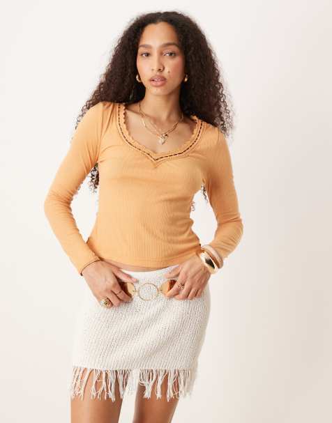 Free People only you long sleeve in gold - view 1