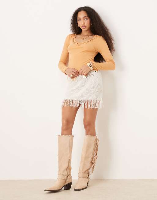 Free People Only You long sleeve top in gold, 2 of 4