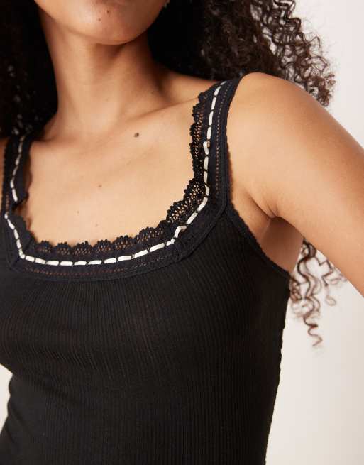 Free People - Only You - Top senza maniche nero con fiocco, 2 di 4