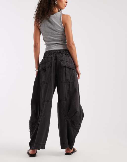 Free People Onset Parachute-Hose in Schwarzsand, 5 von 5