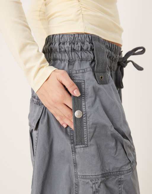 Free People onset parachute pants in steel blue, 5 of 5