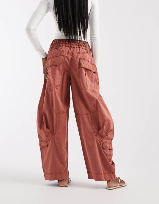 Free People onset parachute trouser in paper lantern, 3 of 5