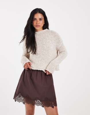 Free People Opal Knitted Sweater In Neutral