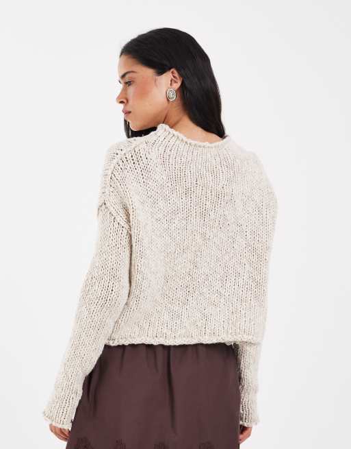 Free People Opal striktrøje i tea, 4 af 4