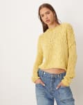 [Free People] Free People Opal sweater in mango mint-Yellow XS YELLOW