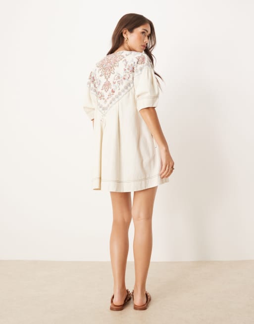 orson mini dress Orson Mini Dress Ivory Combo