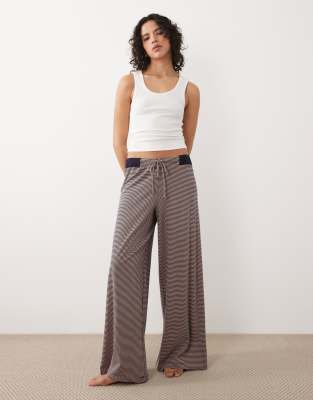 Out and About - Pantalon large à taille basse - Combo pêche-Brown L