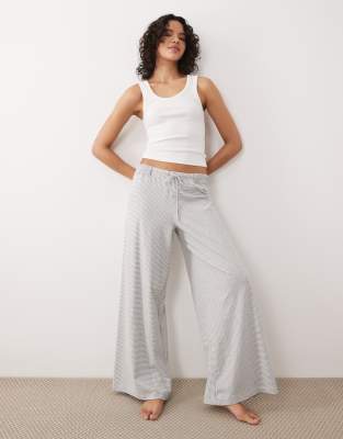 Out and About - Pantalon large à taille basse - Gris S