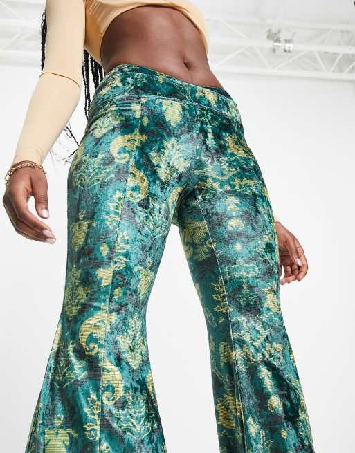 Green velvet bell on sale bottoms