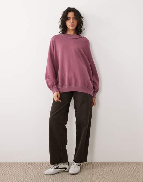 Free People Palm Springs turtle pullover in damson purple - view 1
