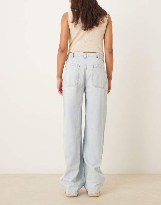 Free People palmer cuffed jean in daydream blue | ASOS