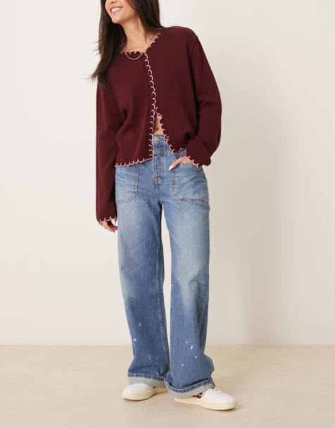 Free People palmer cuffed jeans in mid wash blue - view 1