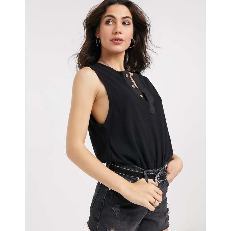 Free People 100 Ways multi look bodysuit in black, ASOS