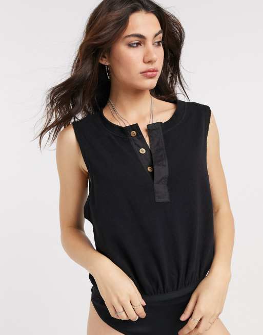 Free People 100 Ways multi look bodysuit in black, ASOS