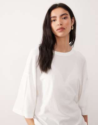 Free People - Perfect - Oversize-T-Shirt in Weiß