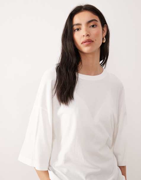 Free People - Perfect - Oversized T-shirt in wit - view 1