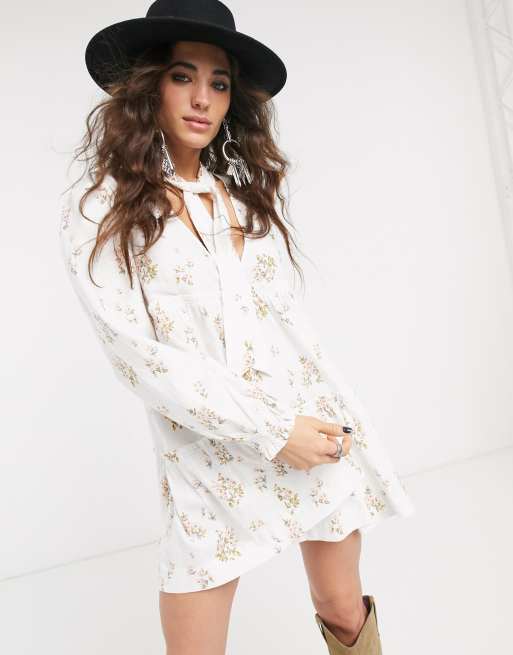 Free People petit fours floral high neck mini dress | ASOS