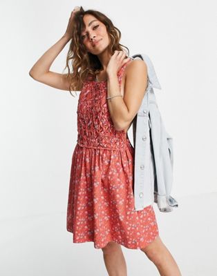 Free People petunia backless mini dress in ditsy floral print