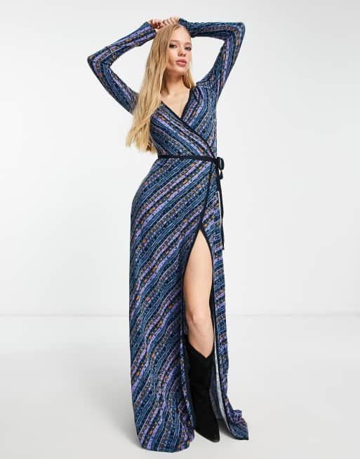 Multi wrap hotsell maxi dress