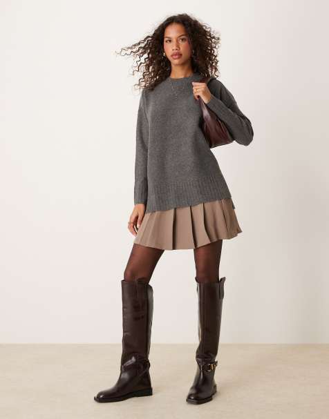 Free People phoebe pullover in dark grey - view 1