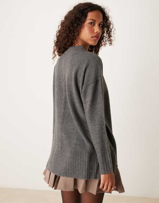 Free People phoebe pullover in dark grey | ASOS