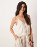 [Free People] Free People Pieces of You camisole top in ivory-White XL IVORY