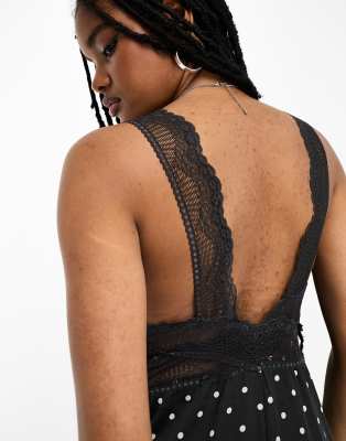 free people polka dot lace dress Butterfly Babe Midi Dress