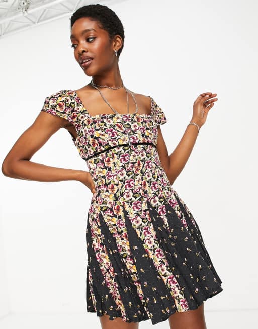 Black floral 2025 free people dress