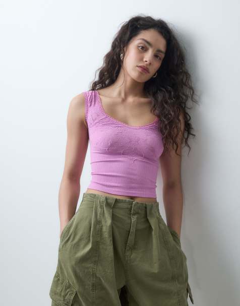 Free People pretty please crop top in pink - view 1