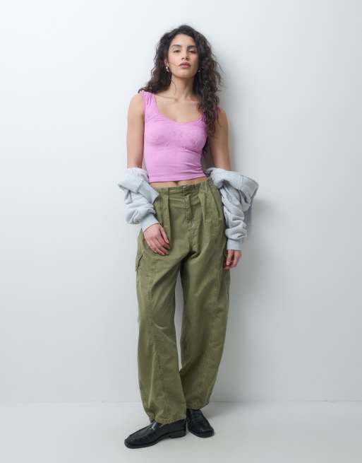 Free People pretty please crop top rosa, 2 di 4