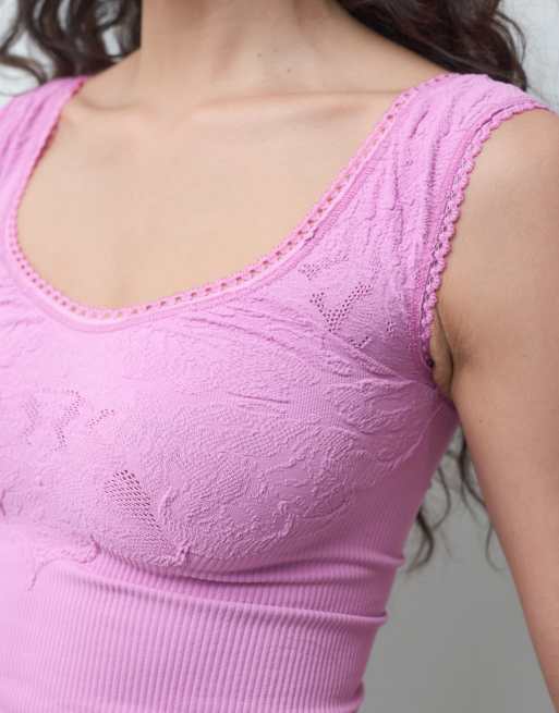 Free People Pretty Please-croptop i pink, 3 af 4