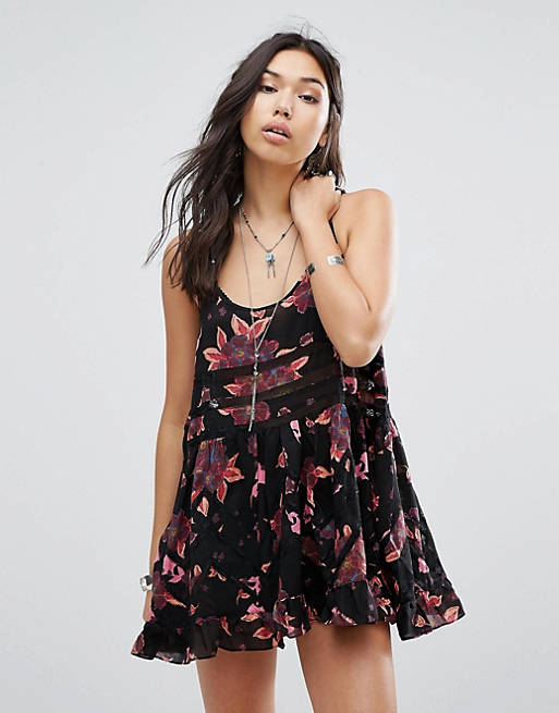 Free People Printed Voile Trapeze Slip