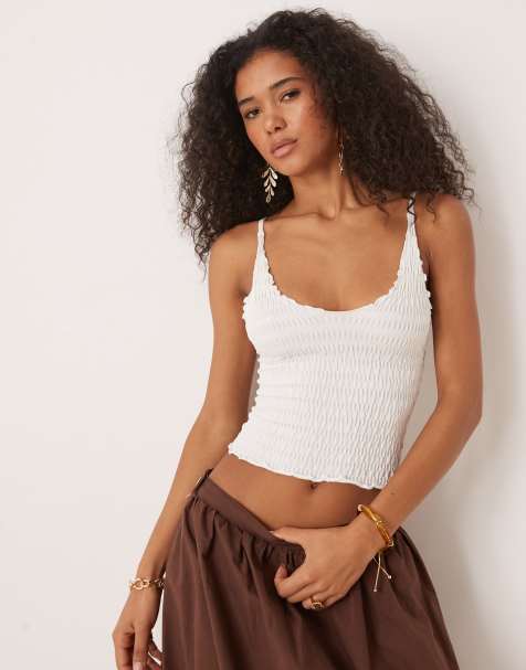 Free People pucker up seamless cami straps top in citrus ivory - view 1