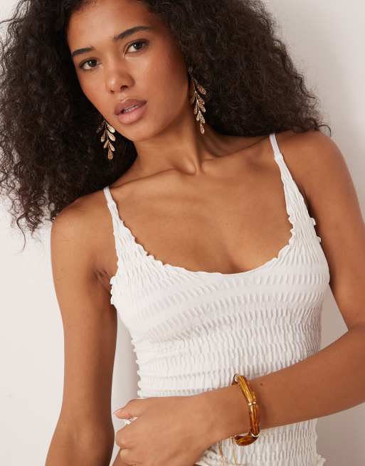 Free People pucker up seamless cami straps top in citrus