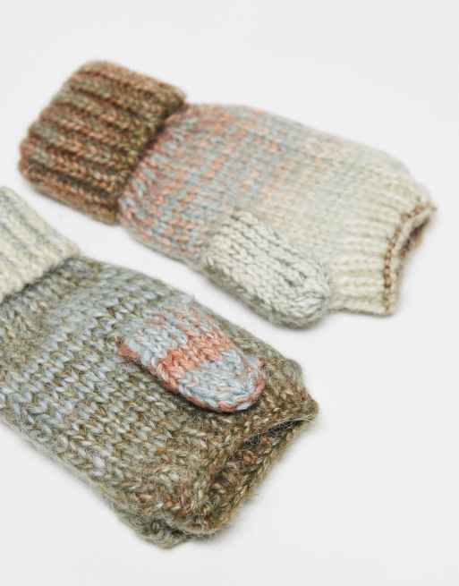 Free People – Rainbow – Set aus Laufmütze und Handschuhen mit buntem Muster, 2 von 3