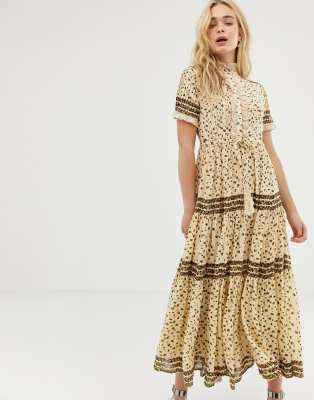 free people rare feeling pleated printed dress