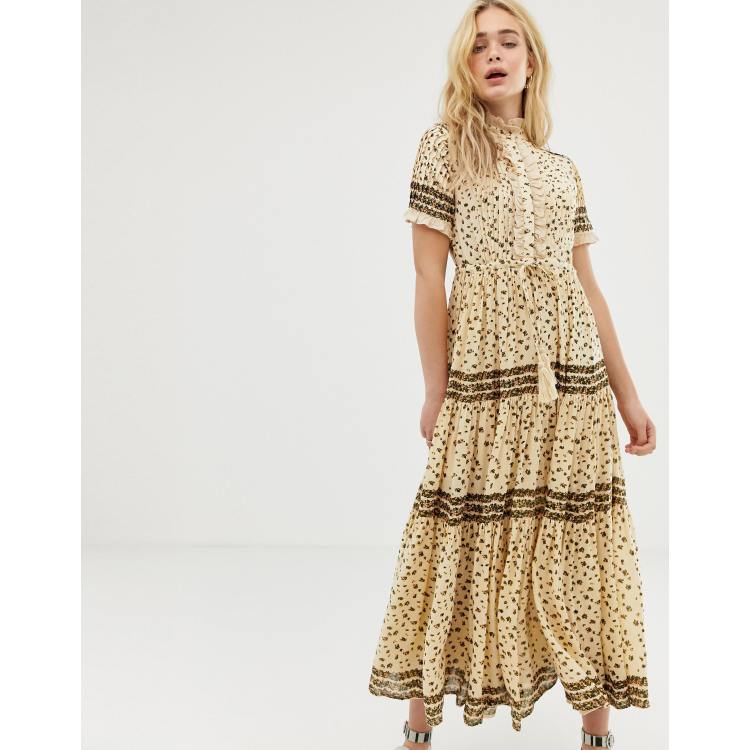 Free people rare shop feeling pleated printed dress