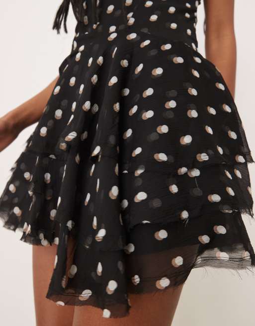 Free People - Raven - Mini jurk met print in zwart, 4 van 4