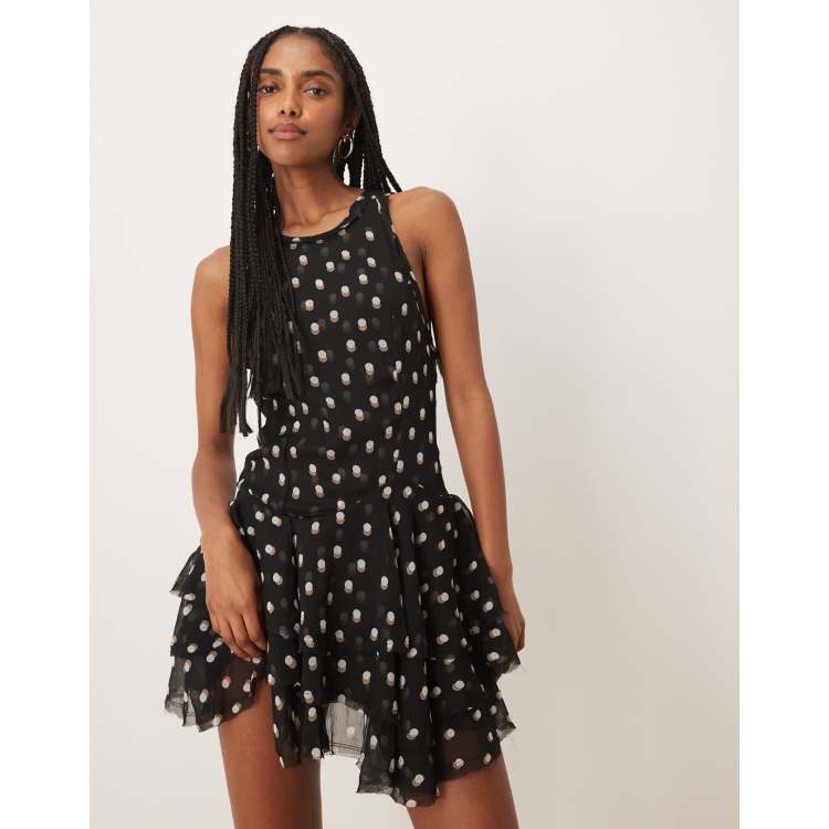 Free People raven printed mini dress in night combo | ASOS