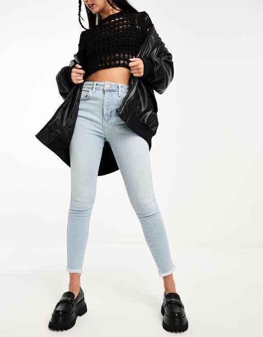 Free People Raw high rise jegging jeans in light denim