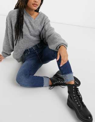 free people raw hem skinny jeans