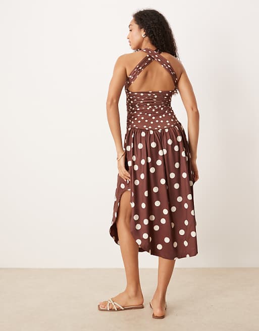 brown free people dress Atlas Suede Mini effortless look. Free People Talia Midi Dress