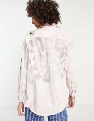 white denim shirt jacket