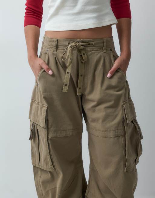 Free People Reef curved cargo in aloe, 3 of 5