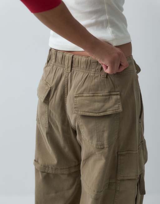 Free People Reef curved cargo in aloe, 4 of 5