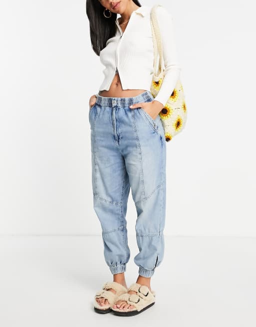 Free people store denim joggers