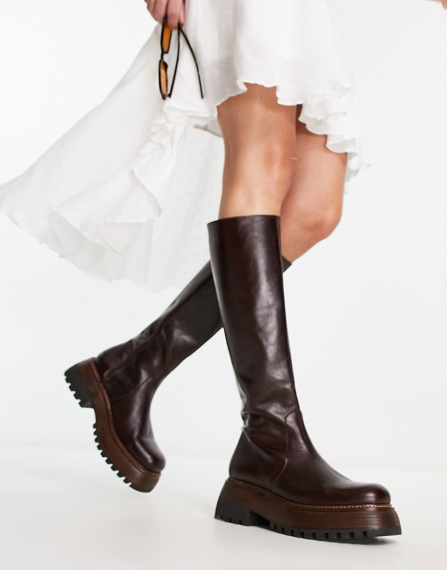 Free People Rhodes Tall Boot In Brown