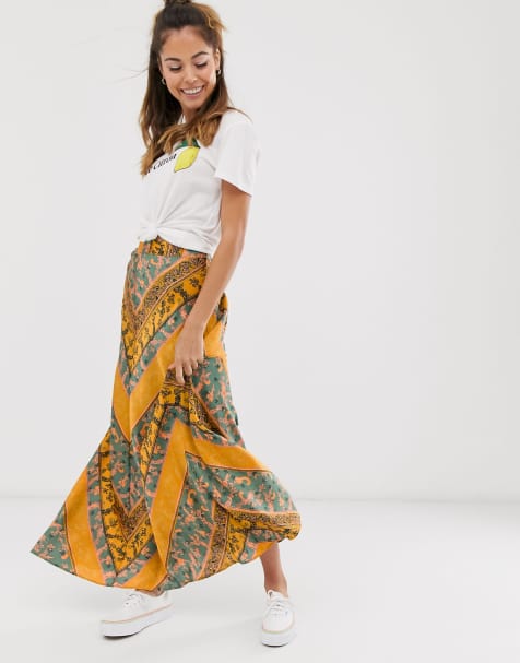 Free People - Rio - Lange jurk met sjaalprint - view 1