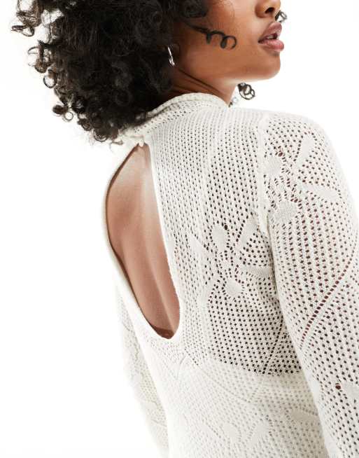 Robe Dentelle Free People – Style Bohème Paysan – Taille L – Ivoire – Neuve Avec étiquette