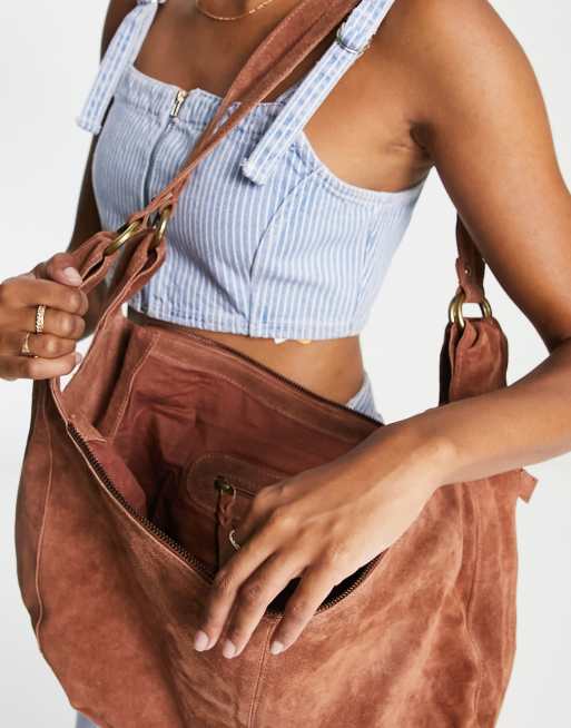 Free People Roma Suede Tote Bag